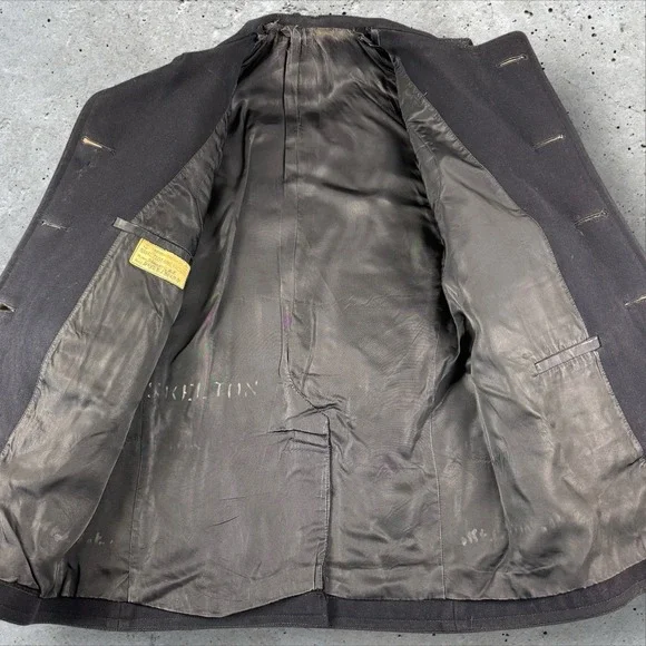 1940s Ww2 Era US Navy Coast Guard Pea Coat 10‎ Button Named Naval